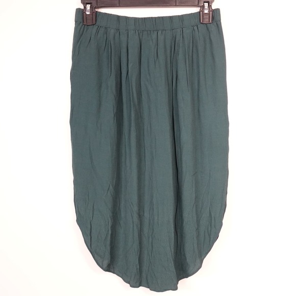 Madewell Blue Green Wrap Skirt Asymmetrical Knee-Length - Picture 4 of 10